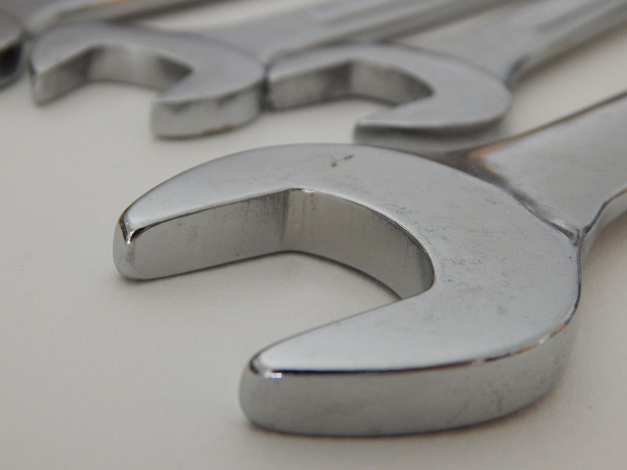 Close-up of HVAC service wrenches