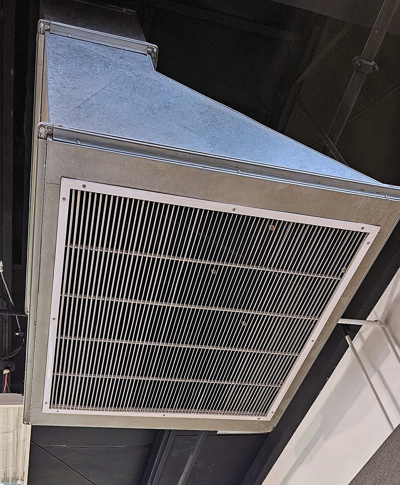 An HVAC vent grille -- return air pathways like this need clear, unblocked airflow